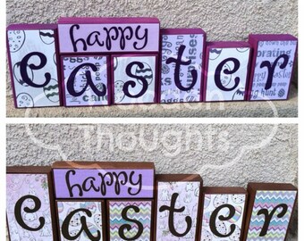 Easter blocks - happy easter