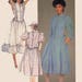 ON SALE 1980s Full Skirt Pinafore Dress Sewing Pattern Bodice Rufles Mccalls 8537 Vintage 80s Sewing Pattern Size 12 Bust 34 UNCUT