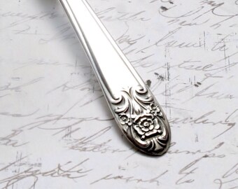 Handcrafted Spoon Key Ring MELODY Upcycled Vintage Silverplate Flatware