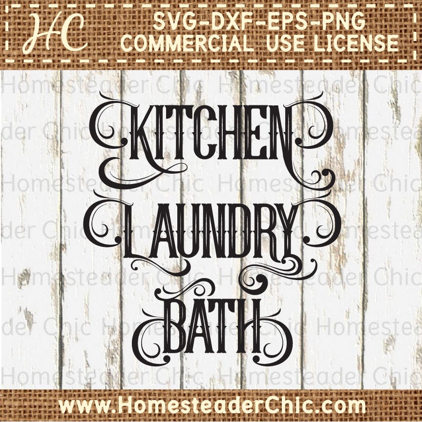 Download SVG File Bundle Kitchen Svg Files Bath Svg Laundry Svg