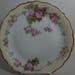 Lovely vintage hand painted porcelain plate Bavaria -pink roses 8.25 inches
