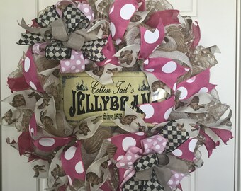 Whimsical summer wreath pink