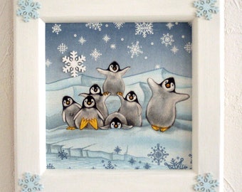 Table child's room "Penguin family"