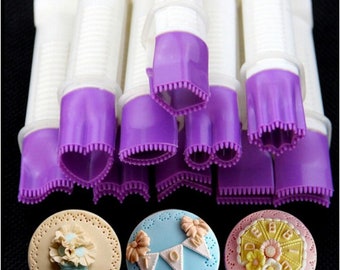 10 pc Flower Lace Edge Clip - 01116 - Fondant Biscuit Cutter Decorating Sugarcraft Tool Cupcake Cookie Accessories Baking Bakeware Supplies