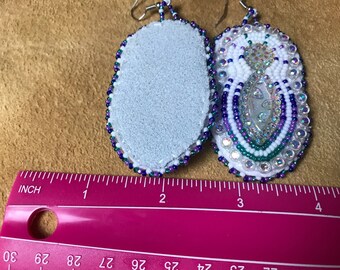 beaded native earrings american handmade