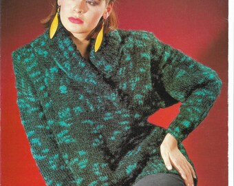 Ladies Sweater Knitting Pattern.