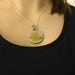 Mayan calendar pendant from Mexico two-tone Aztec design