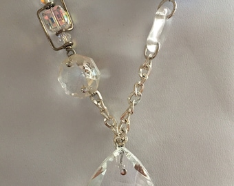 Lavender and Crystal Necklace