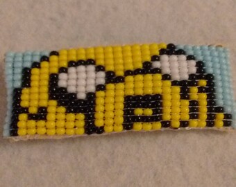 Jake the Dog - Adventure Time, Loom Beadwork Hair Barrette