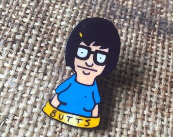 Tina Belcher 'BUTTS' badge Bob's Burgers