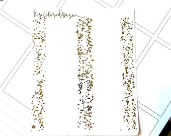 FOILED- Transparent Confetti Border Headers
