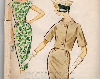 1961 VINTAGE MCCALLS PATTERN 5926 Dress & Jacket. Size 18. Bust 38