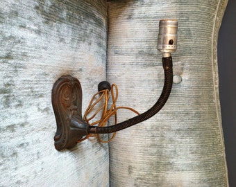NOW 45% OFF - 1930's Cast Iron Goose Neck Desk Lamp