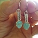 Teardrop Turquoise and Sterling Sterling Drop Earrings