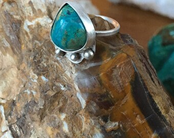 Chrysocolla Sterling Silver Ring