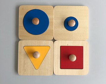 single shape wooden puzzle
