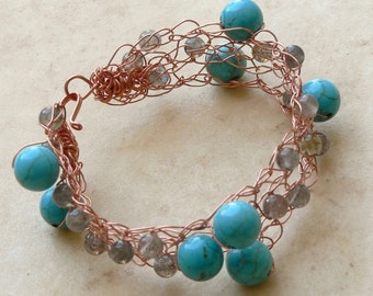 Labradorite Magnesite Bauble Bracelet
