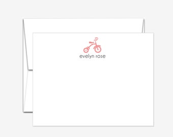 Personalized Stationery - Tricycle - Flat Note Cards