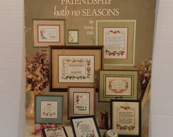 Friendship Hath No Seasons Counted Cross Stitch 13 Patterns By Leisure Arts