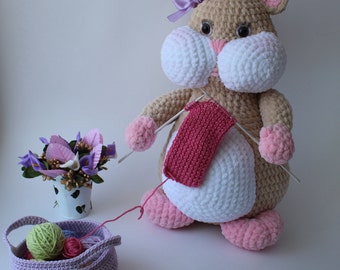 handmade toy hamster crochet toy plush toy soft toy interior toy