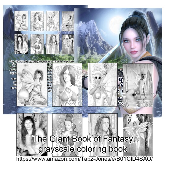 The GIANT Book Of Fantasy Greyscale Coloring PDF Download