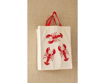 Lobster, Canvas Bag, Free Shipping, Reusable Grocery Bag, Eco Friendly Bag, Cheap Bag