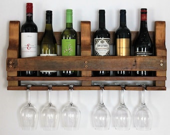 Wine Rack - Rustic Wine Rack - Wine Rack Wall Mounted - Wooden Wine Rack - Wine Rack Wood - Wine Storage - Rustic Home Decor - Wine