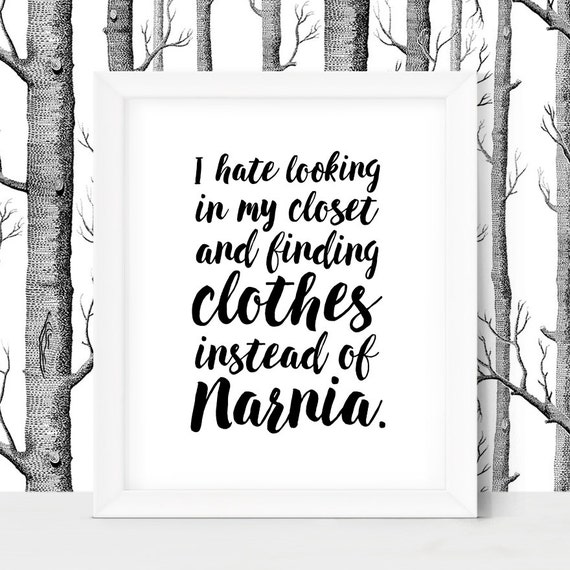 Printable Book  Lover Narnia  Quote  Funny Art Print Narnia  Wife