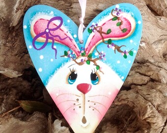 NEW 2018 - Bunny Heart Ornament