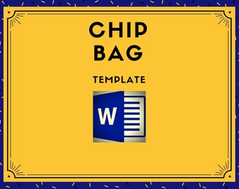 Chip bag template | Etsy