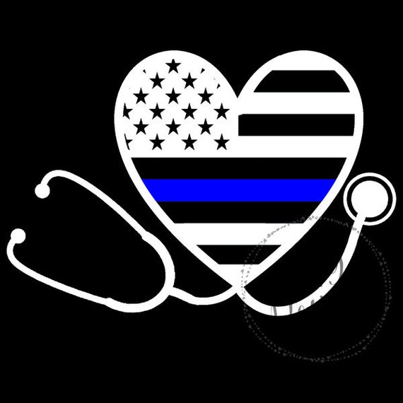 Download READY TO SHIP Nurse Stethoscope Supporting Police Wife and Law