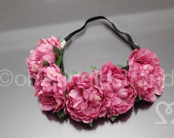 Dusty Purple Flower Crown Headband