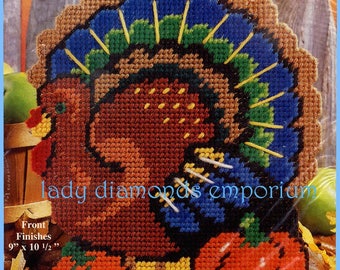Turkey Doorstop Plastic Canvas Needlepoint Kit NIP (still sealed) Thanksgiving Harvest Table Centerpiece Home Decor Pattern / Kit Gift Idea