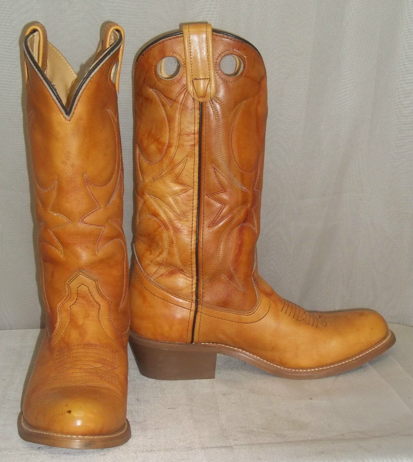 leather buckaroo shoes