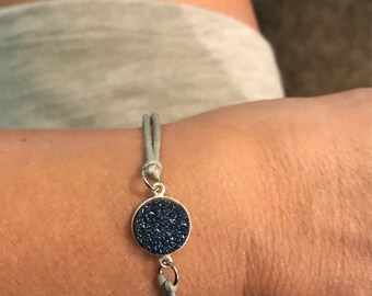 Sapphire Blue Druzy bracelet