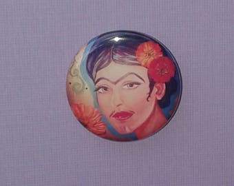 Frida--Artist Eyes--1.25in Button--ZKC Original
