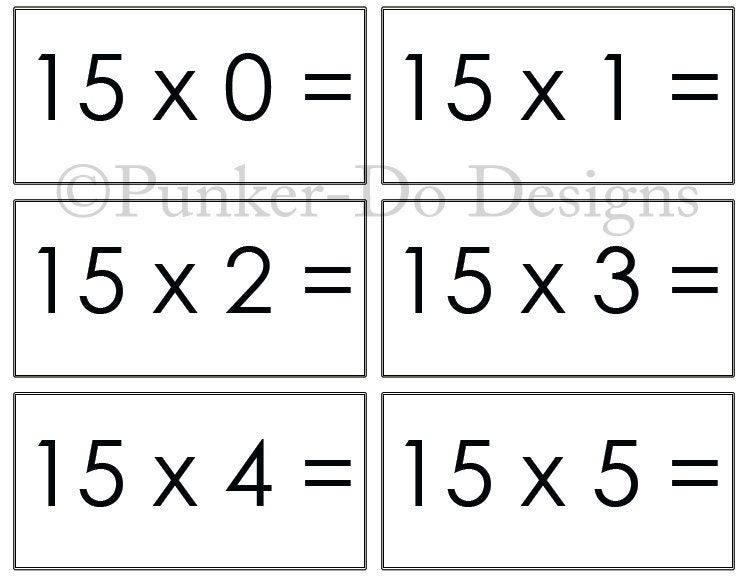 multplication flashcards
