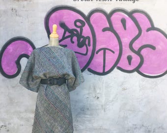 Vintage Tweed Kimono Sleeve Dress (Size Small/Medium)