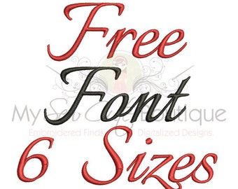 Free Embroidery Fonts Machine Monogram PES Download Designs - Free Embroidery Designs to Download - Free Monogram Font PES - 6 Sizes