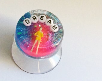 MADE TO ORDER: Inspirational Bathroom Decor - Dream, Shower Art, Waterproof Art, Geekery Geek, Inspirational Wall Art, Great Gift for Her