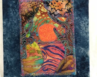 Sacred Earth fabric art painting