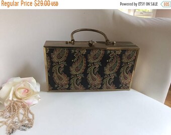 Final Lou Taylor Miami Paisley Brocade Box Purse