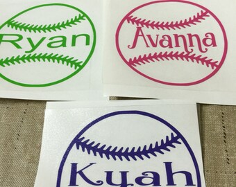 3 inches Baseball Helmet Decals, Summer sports, sports, Baseball decal, softball decal, t-ball decal, helmet decal, team sports, Yeti decal