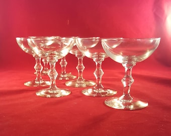 Set of 10 * Spindle Stem Champagne Coupe Glasses