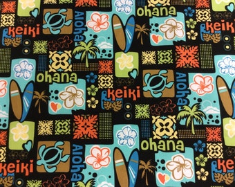 Hawaiian Print Fabric (Yardage available)