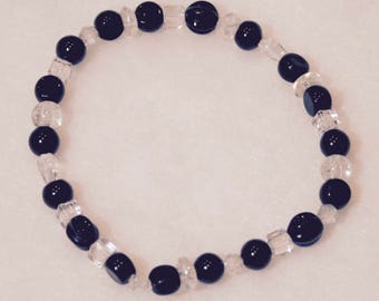 Black and Clear Beads Bracelet