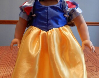 Snow White Doll Gown/ Fits 18" doll