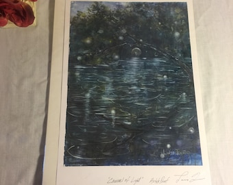Channel of light Artists Proof by Laurie Tenpas- 19 1/2" by 12 1/2"