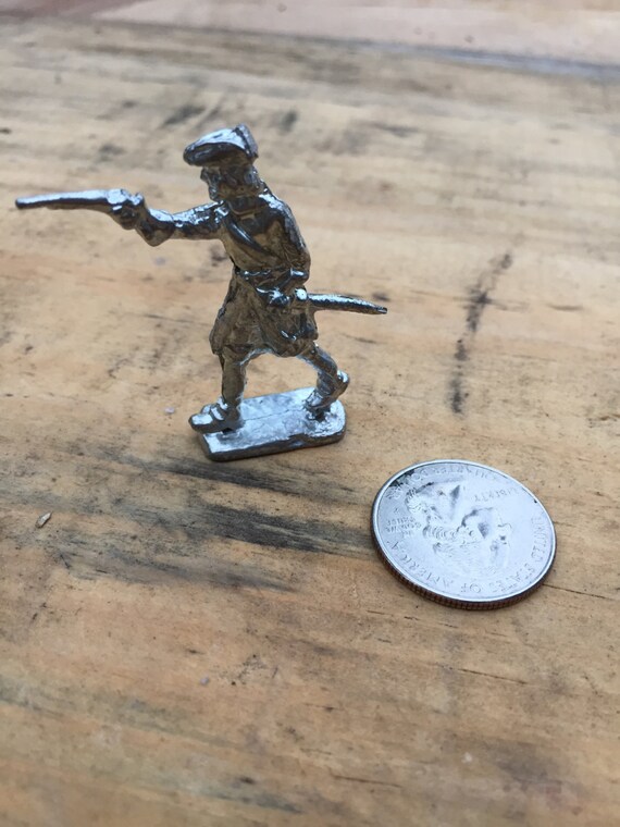 18th Century Pewter Toy Soldiers Officer Advancing with