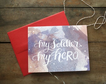 My Soldier, My Hero Blank Card